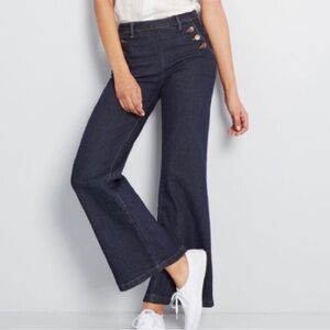 ModCloth Madison high rise sailor jeans wide leg plus size 24